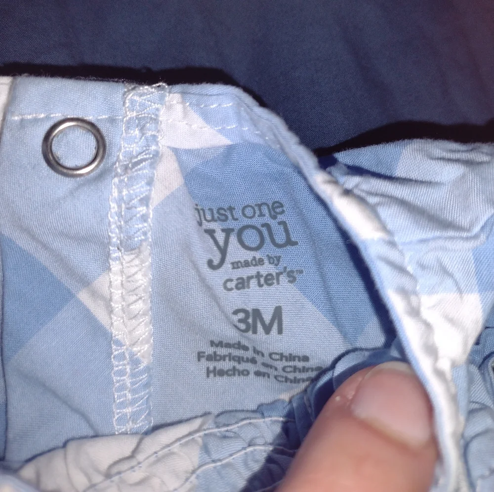 Carter's Blue and White Butterfly Dress Size 3 Months - Picture 3 of 5